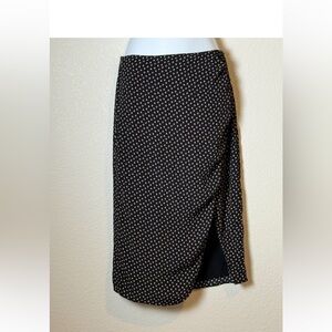 ABERCROMBIE & FITCH Floral Black and White Pencil Skirt W/Slit Women’s Sz S